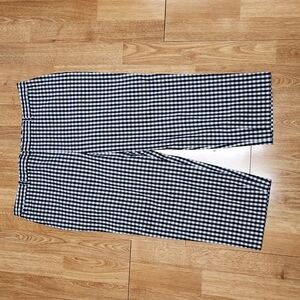 Black and white gingham cropped pants sz 10